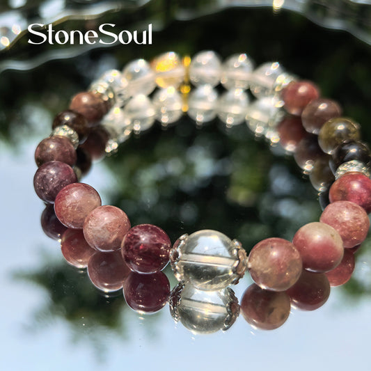 Five Elements Alchemy Bracelet: Black Tourmaline & Clear Quartz｜Grounding Earth + Purifying Metal  for Protection & Clarity