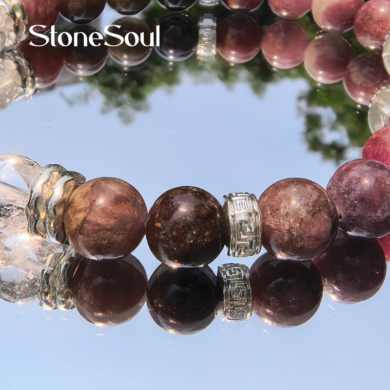 Five Elements Alchemy Bracelet: Black Tourmaline & Clear Quartz｜Grounding Earth + Purifying Metal  for Protection & Clarity